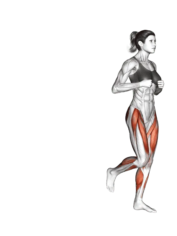 Square Hop Plyometrics, Female demonstration, Start