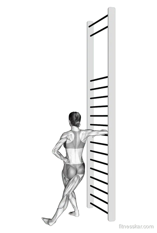 Standing Hip Adduction Stretch, Female demonstration, Start
