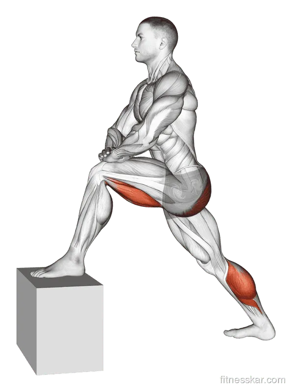 Standing Hip Flexor Stretch, Male demonstration, Start