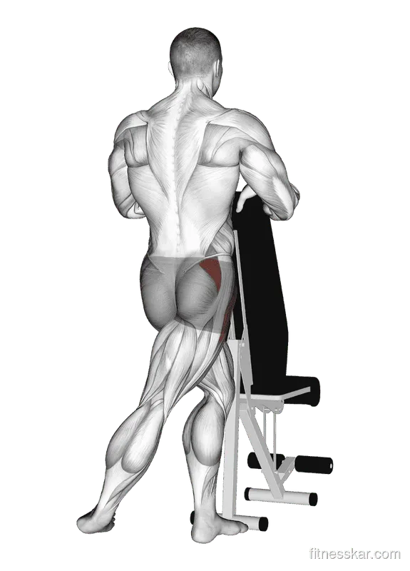 Standing Leg Under Abductor Stretch, Male demonstration, Start