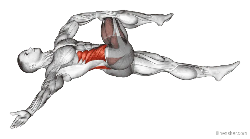 Supine Spinal Twist Yoga Pose