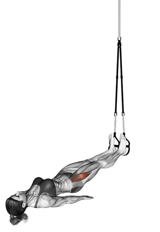 Suspender Hip Abduction, Female demonstration, Start