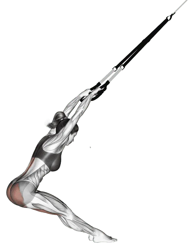 Suspender Hyperextension, Female demonstration, Start