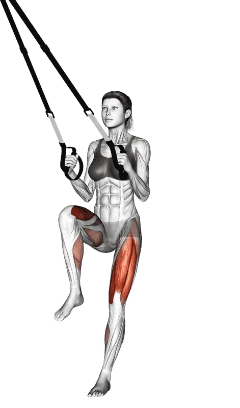 Suspender Lunge Back Crossover, Female demonstration, Start