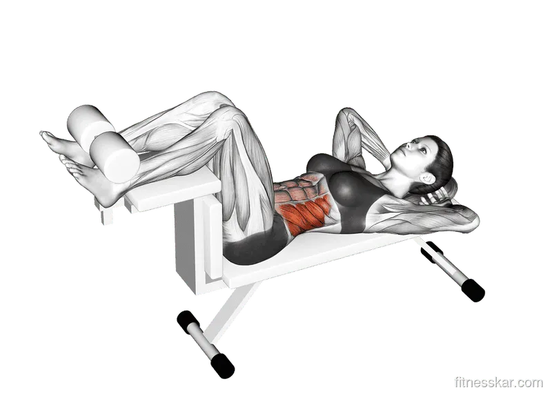 Twisting Crunch, Female demonstration, Start