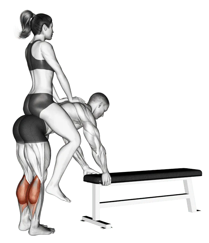 Weighted Donkey Calf Raise